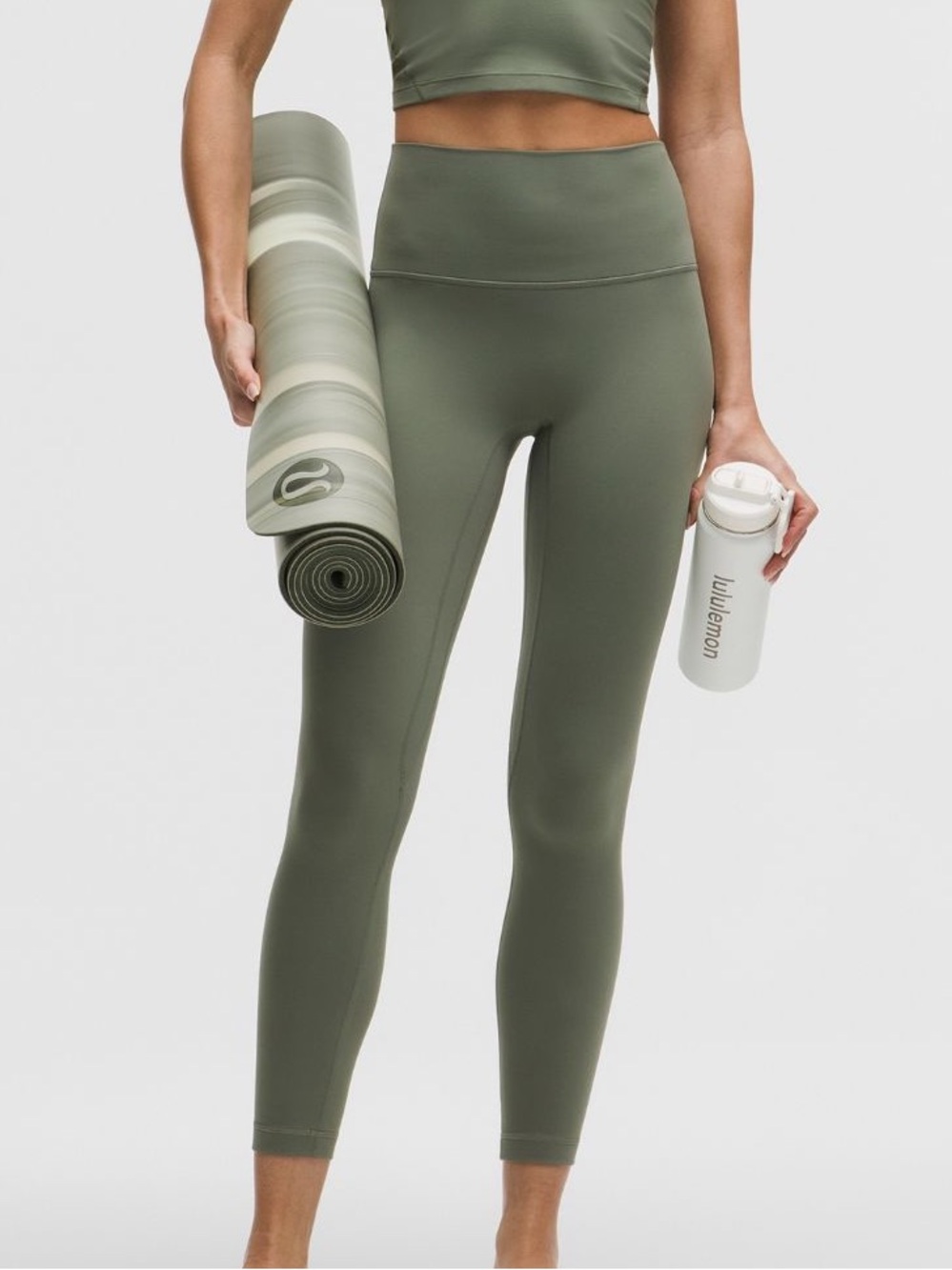 Lululemon Align No Line High-Rise Pant 25” Willow Leaf Size 8 NWT